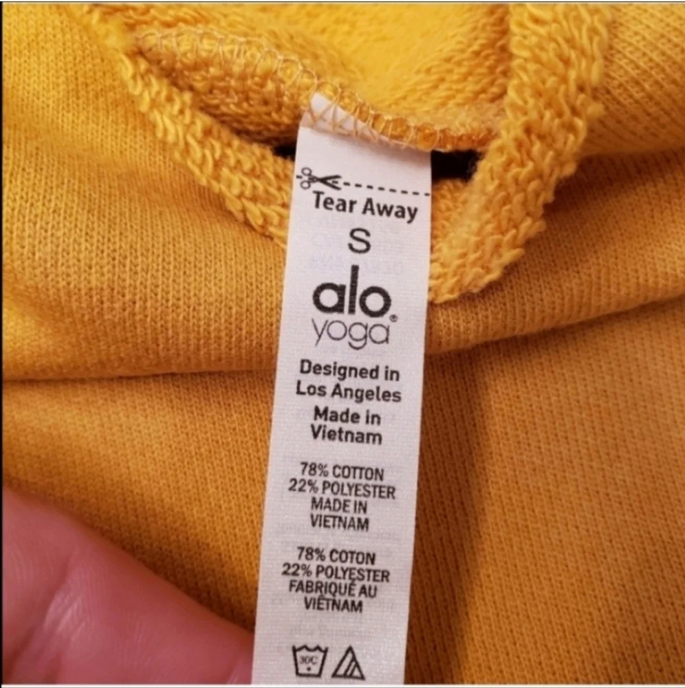 Alo Yoga Low Key Wide Sleeve Hoodie Size Small Tuscan Sun NWT